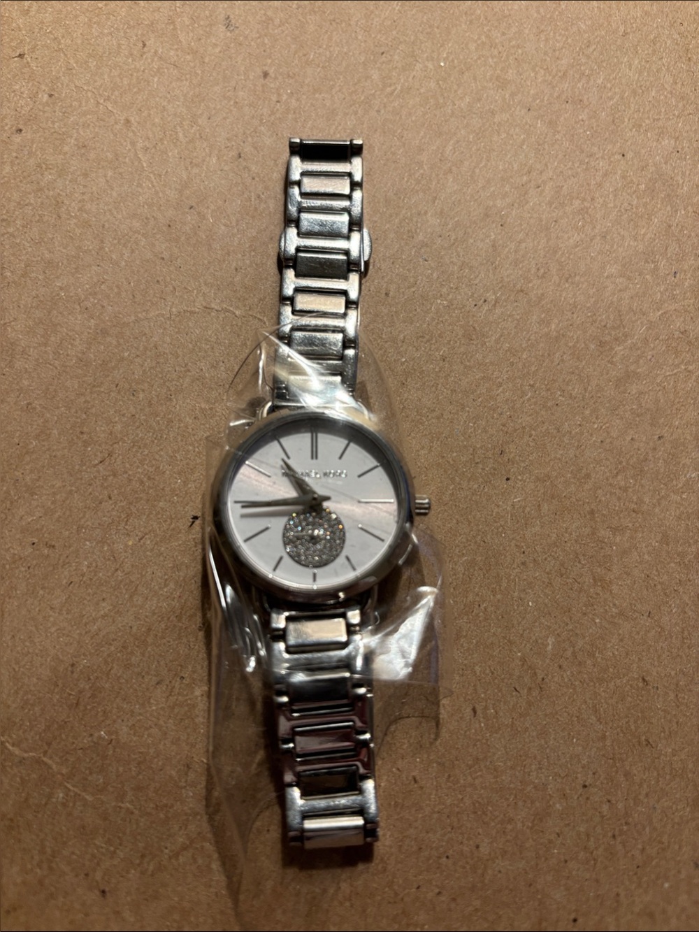 Michael Kors silver bangle watch